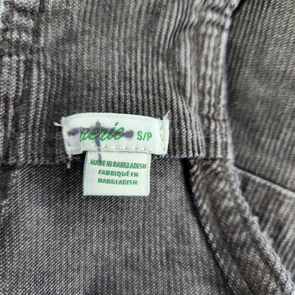 Aerie Werk & Play Corduroy Gray‎ Overalls Size Small - Picture 7 of 9